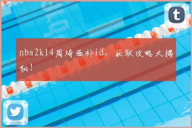 nba2k14周琦面补id，获取攻略大揭秘！